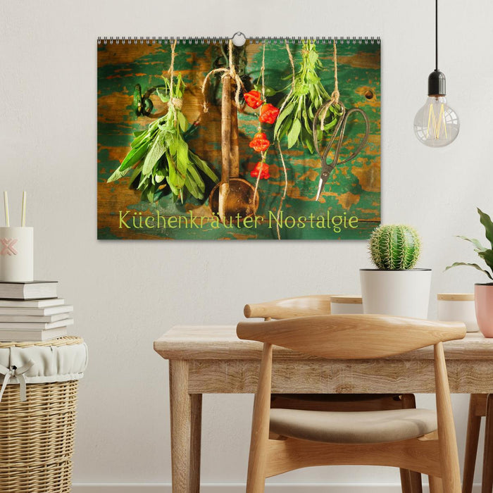 Nostalgie des herbes de cuisine (Calendrier mural CALVENDO 2024) 