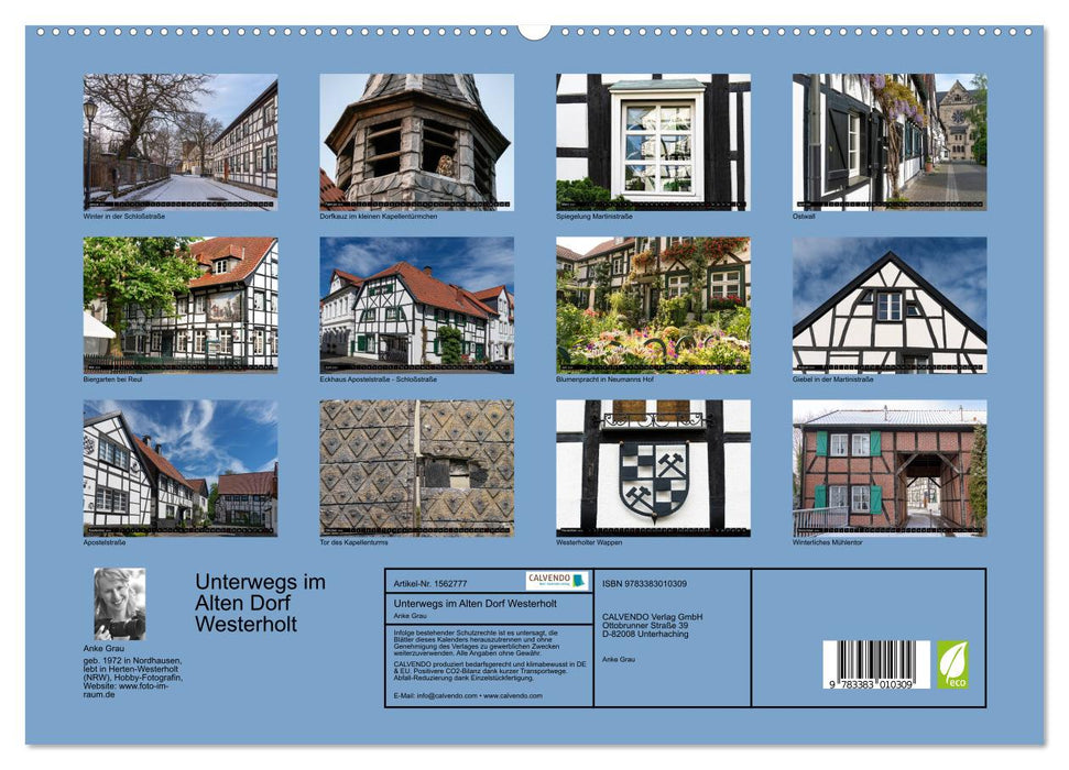 On the road in the old village of Westerholt (CALVENDO Premium wall calendar 2024) 