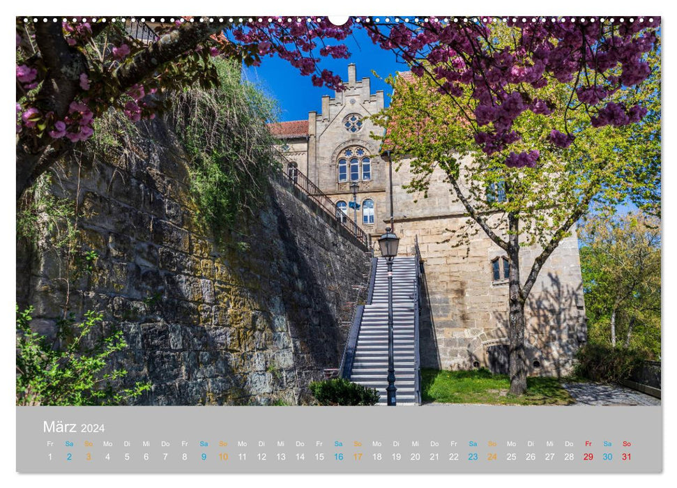 Kronach - drei Flüsse und eine Festung (CALVENDO Premium Wandkalender 2024)