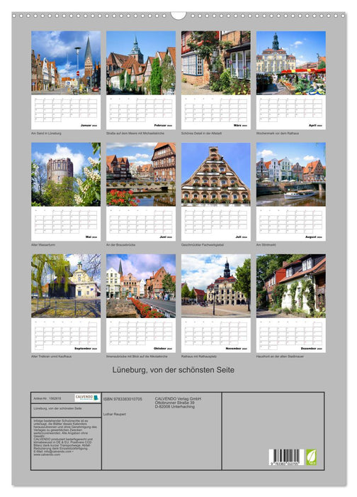 Lunebourg, sous son plus beau côté (calendrier mural CALVENDO 2024) 