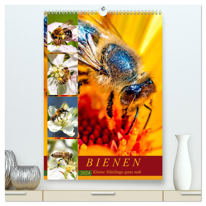 ABEILLES - Petits insectes utiles de près (Calvendo Premium Wall Calendar 2024) 