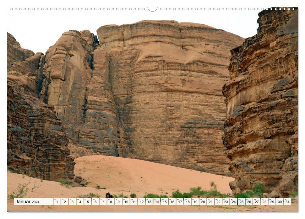 WADI RUM, die einzigartige Felswüste in Jordanien (CALVENDO Premium Wandkalender 2024)