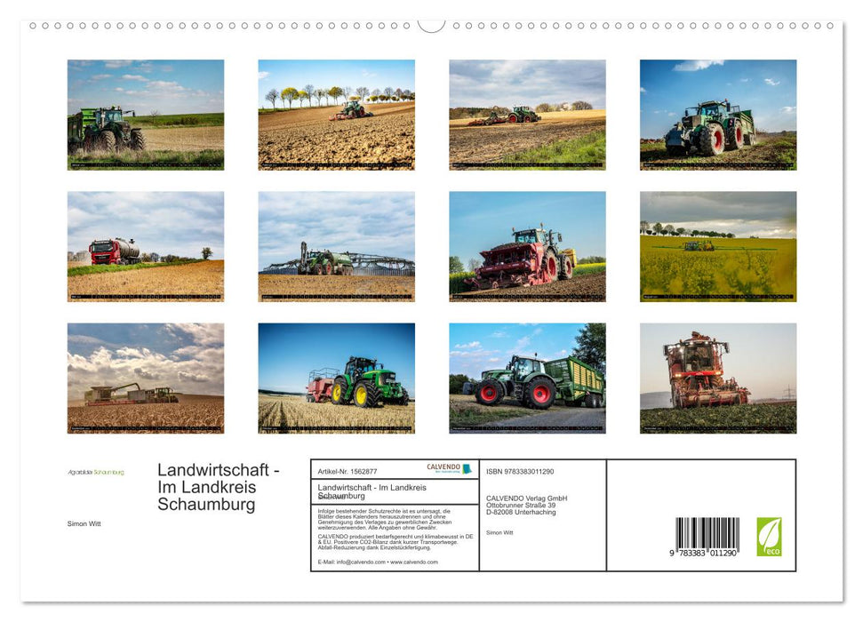 Agriculture - Dans le district de Schaumburg (Calendrier mural CALVENDO Premium 2024) 