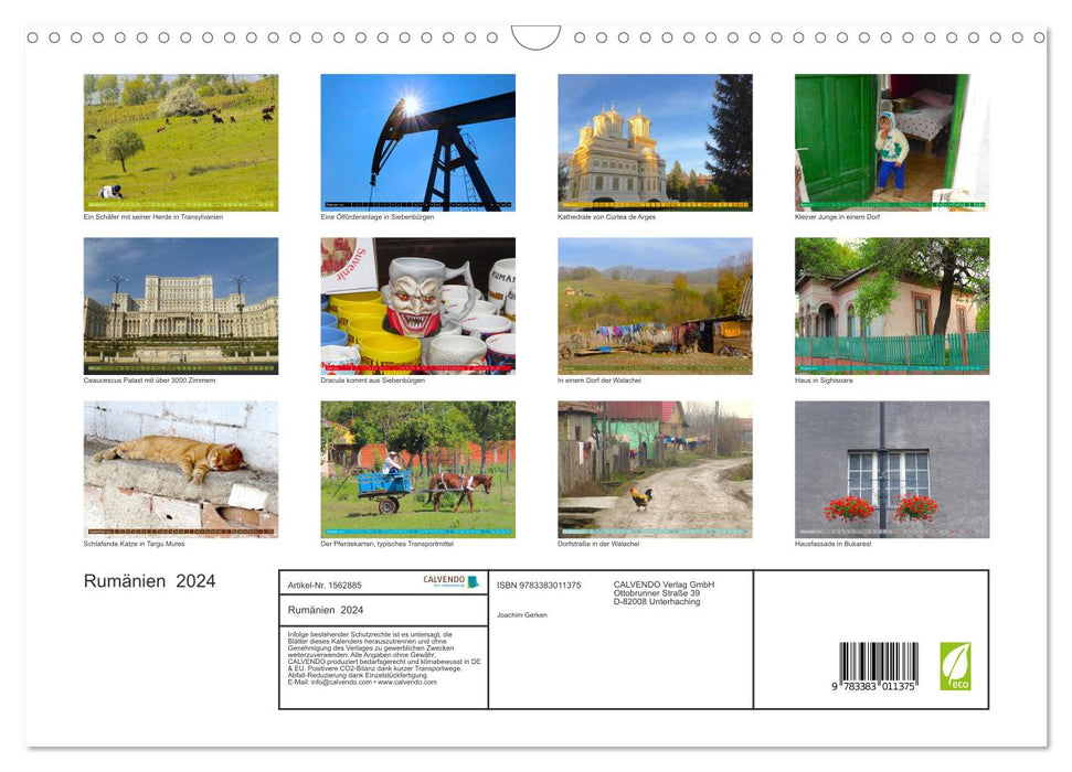 Romania (CALVENDO wall calendar 2024) 