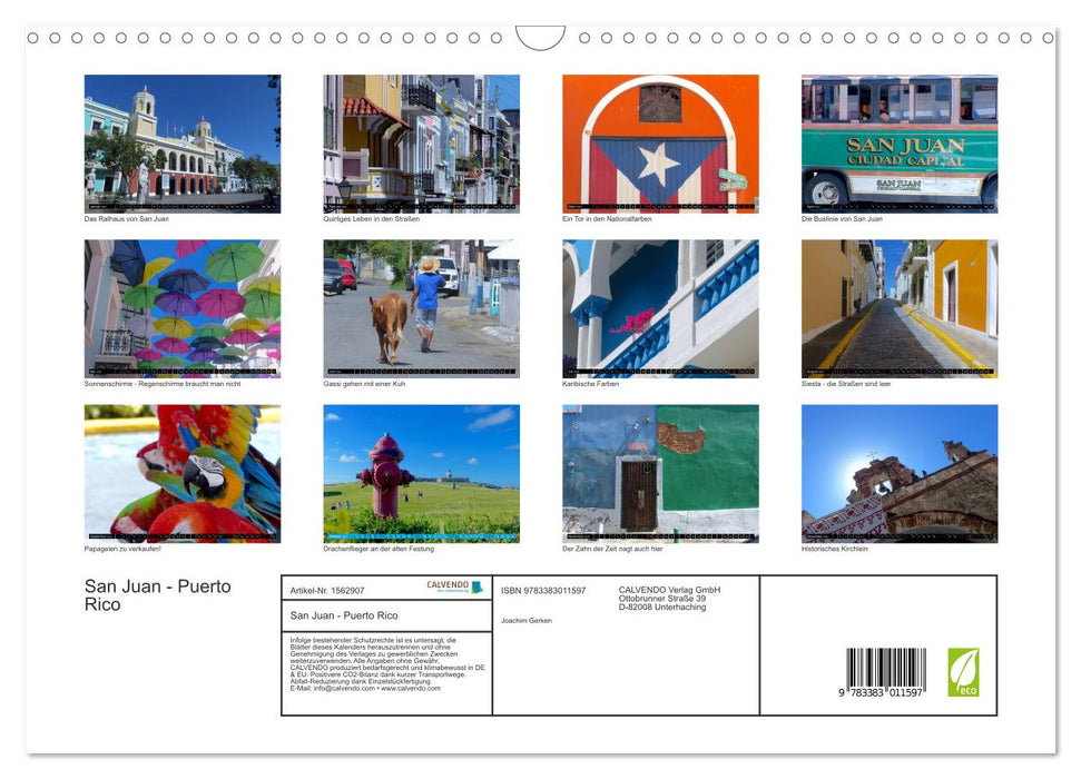 San Juan - Puerto Rico 2024 (CALVENDO Wandkalender 2024)