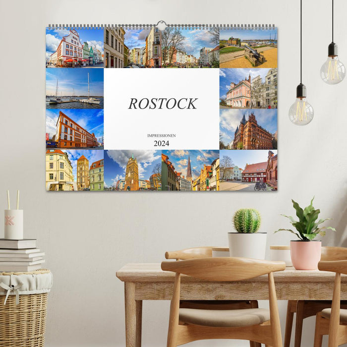 Rostock Impressionen (CALVENDO Wandkalender 2024)
