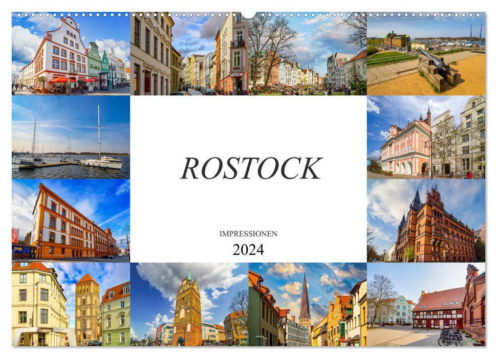 Impressions Rostock (calendrier mural CALVENDO 2024) 