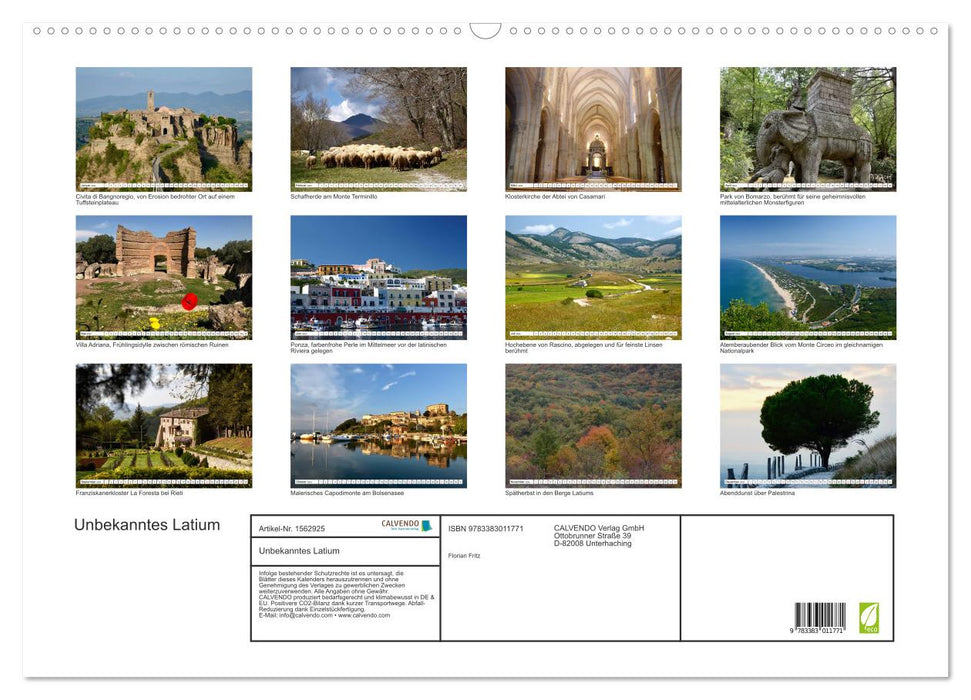 Unknown Lazio (CALVENDO wall calendar 2024) 