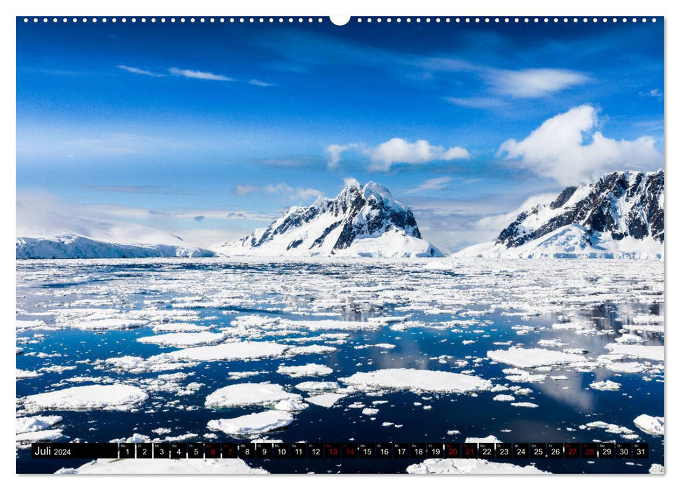 Le Sud glacial. L'Antarctique (Calendrier mural CALVENDO Premium 2024) 