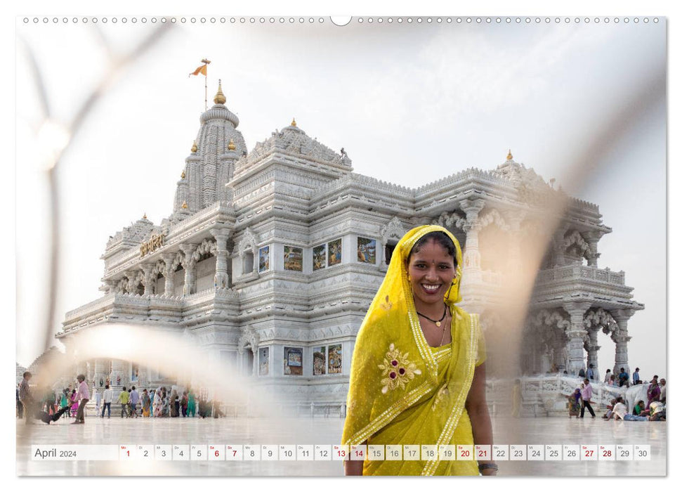 INDIEN Allahabad Haridwar Varanasi Vrindavan (CALVENDO Premium Wandkalender 2024)