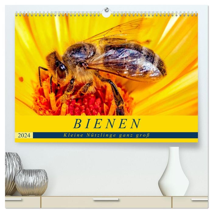 ABEILLES - Petits insectes utiles vraiment gros (Calendrier mural CALVENDO Premium 2024) 