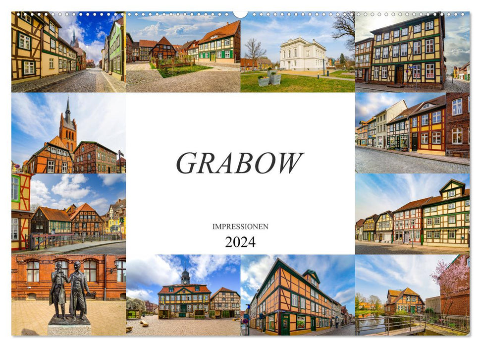 Grabow Impressionen (CALVENDO Wandkalender 2024)