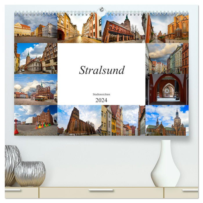 Vues de la ville de Stralsund (Calendrier mural CALVENDO Premium 2024) 