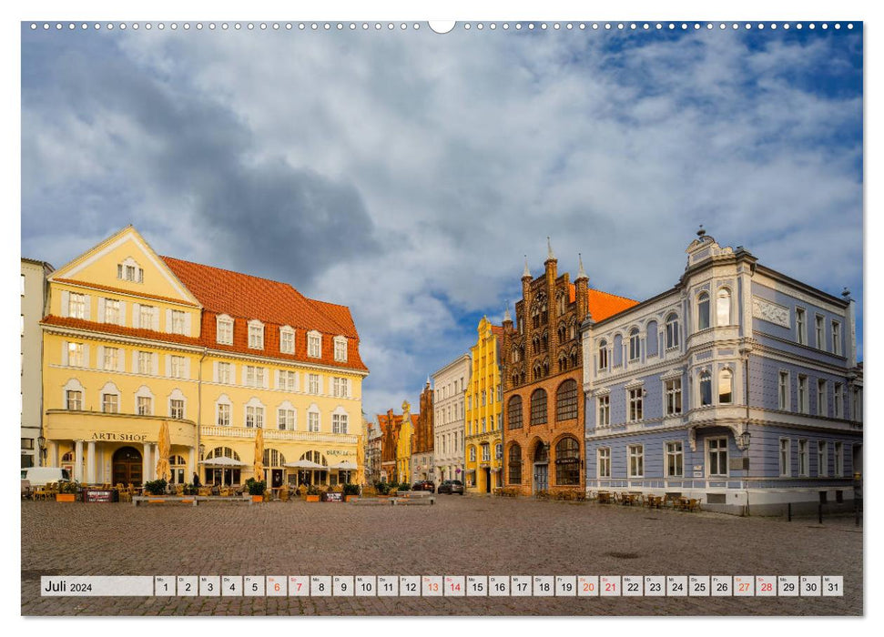 Vues de la ville de Stralsund (Calendrier mural CALVENDO Premium 2024) 