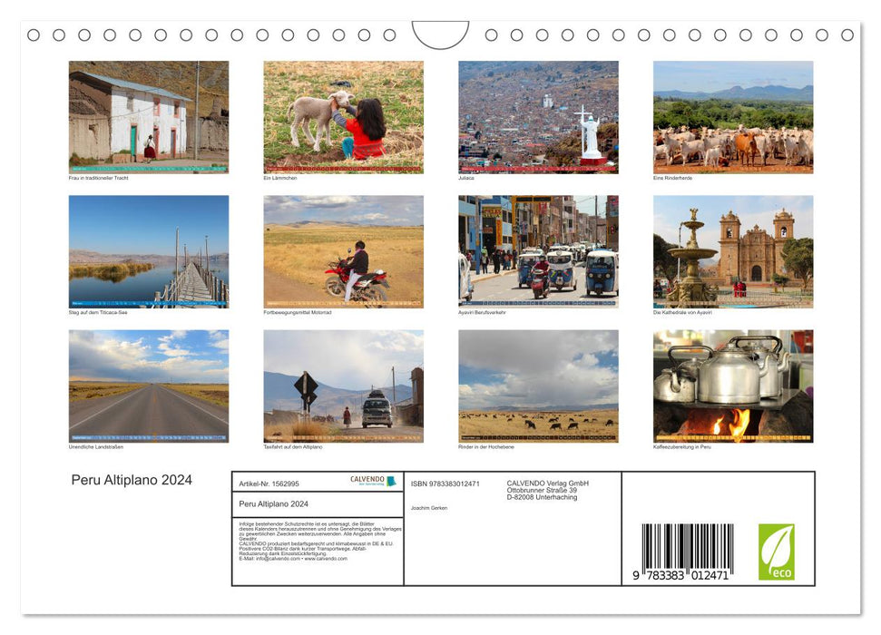 Peru Altiplano 2024 (CALVENDO Wandkalender 2024)