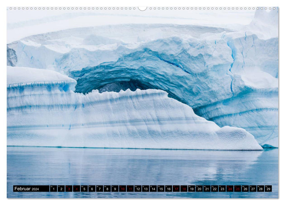 Le Sud glacial. Antarctique (Calendrier mural CALVENDO 2024) 