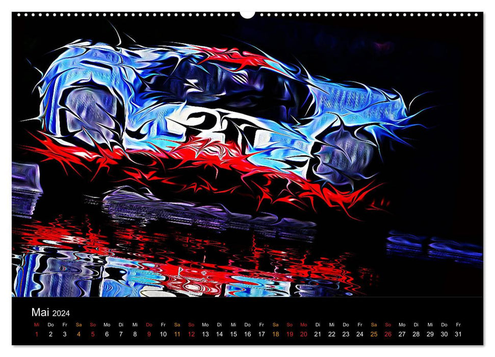 Kunst trifft Motorsport (CALVENDO Premium Wandkalender 2024)
