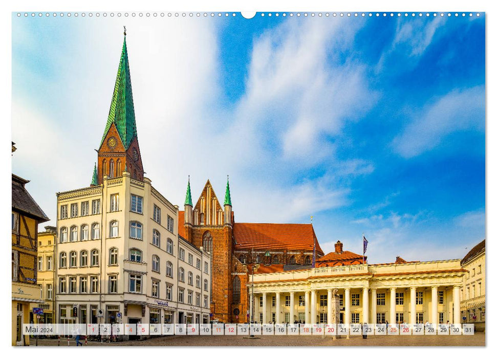 Wunderschönes Schwerin (CALVENDO Premium Wandkalender 2024)