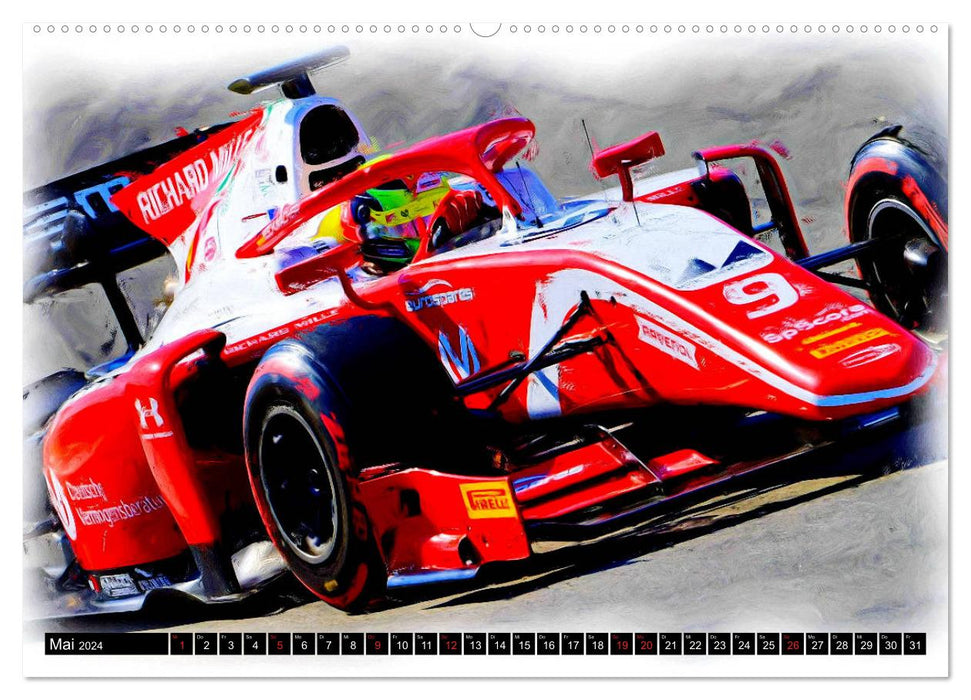 Deutsche in der Formel 1 (CALVENDO Premium Wandkalender 2024)