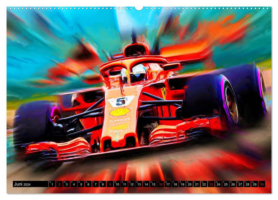 Deutsche in der Formel 1 (CALVENDO Premium Wandkalender 2024)