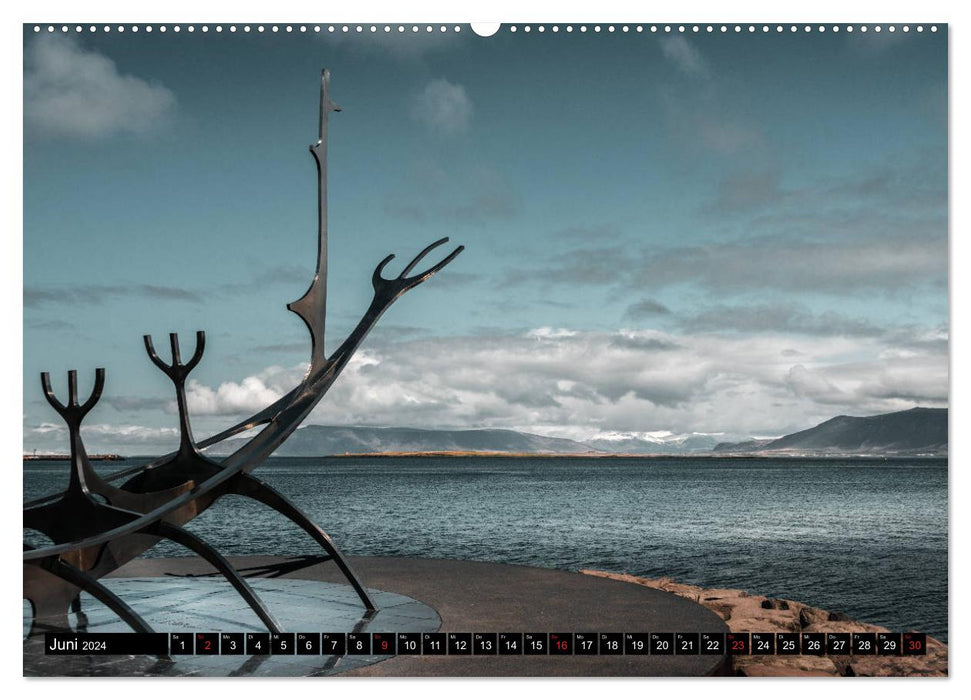 Islande. Un pays pour les explorateurs et les aventuriers. (Calendrier mural CALVENDO Premium 2024) 