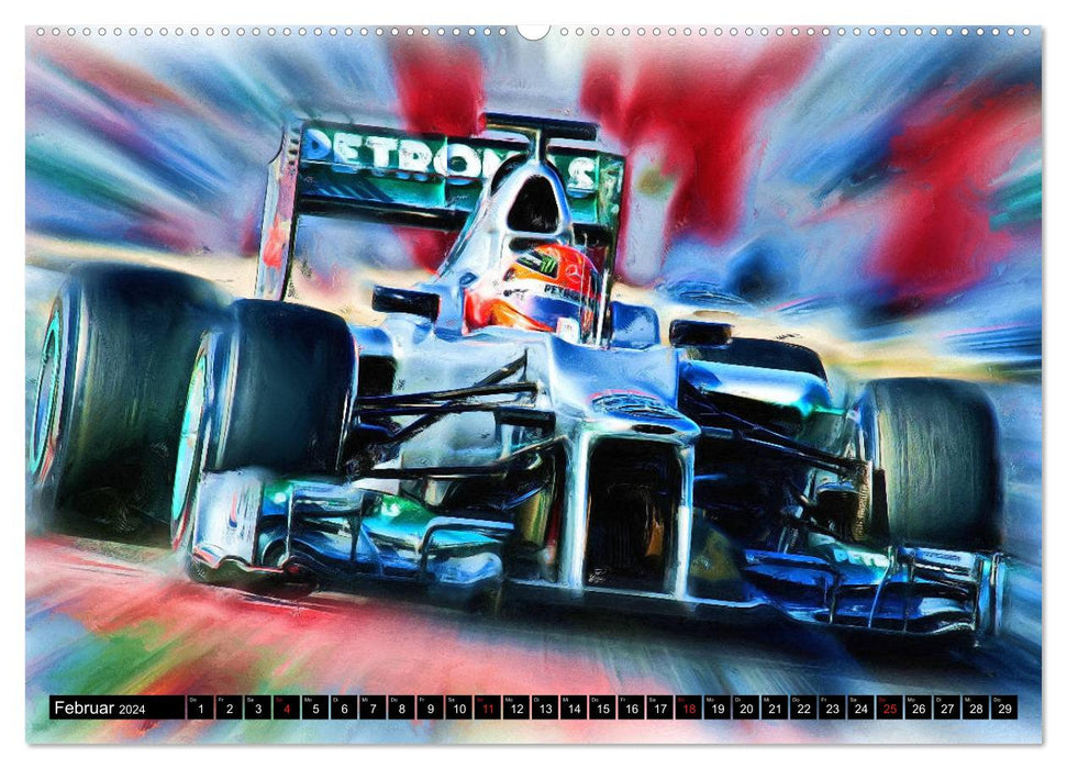 Deutsche in der Formel 1 (CALVENDO Wandkalender 2024)