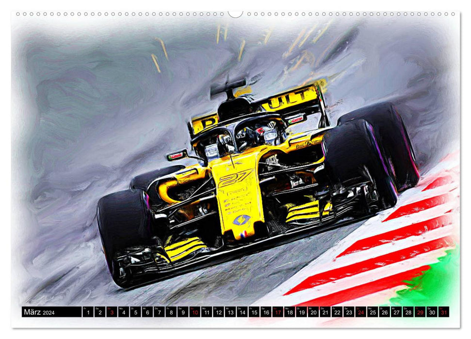Les Allemands en Formule 1 (calendrier mural CALVENDO 2024) 