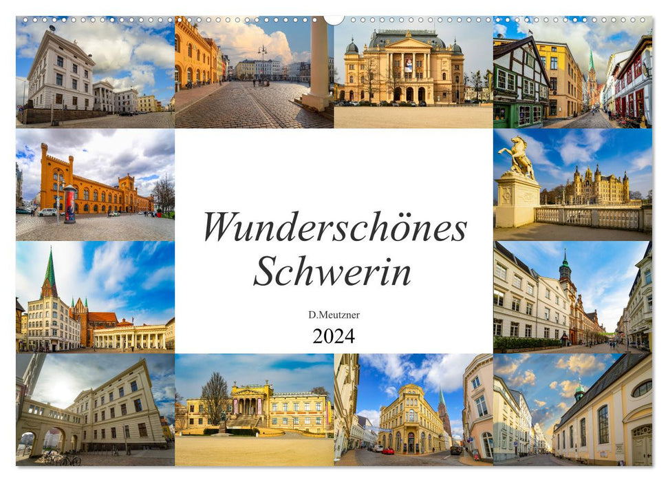 Wunderschönes Schwerin (CALVENDO Wandkalender 2024)