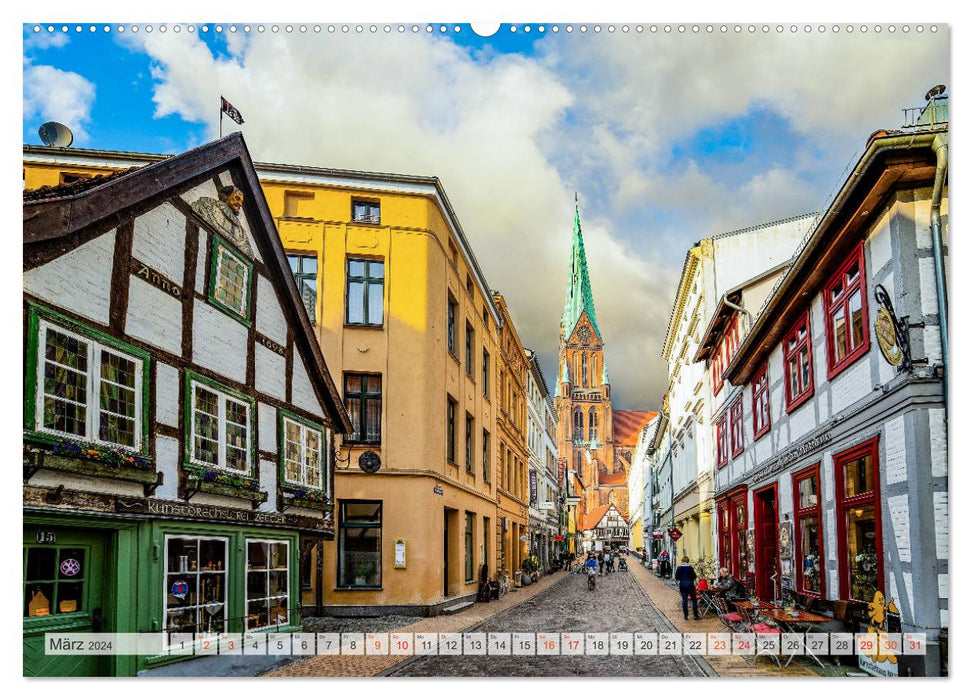 Beautiful Schwerin (CALVENDO wall calendar 2024) 