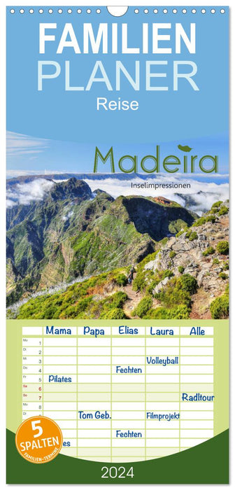 Wildes Madeira - Inselimpressionen (CALVENDO Familienplaner 2024)