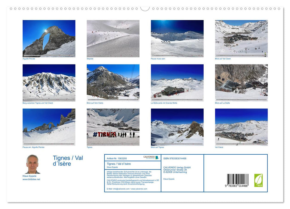 Tignes / Val d'Isère (CALVENDO Premium Wall Calendar 2024) 
