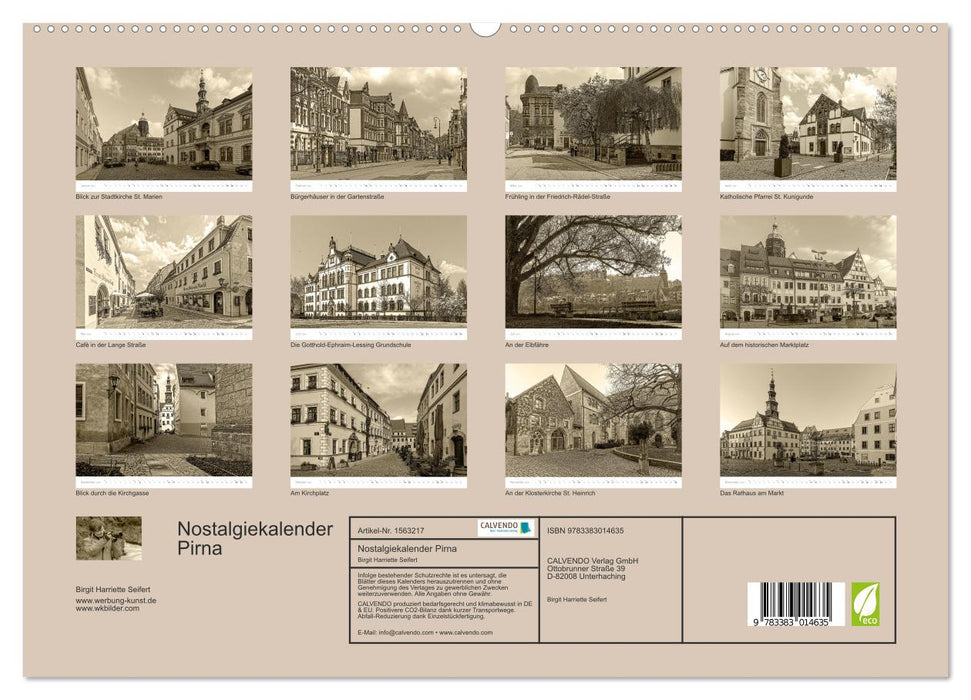 Calendrier nostalgie Pirna (calendrier mural CALVENDO Premium 2024) 