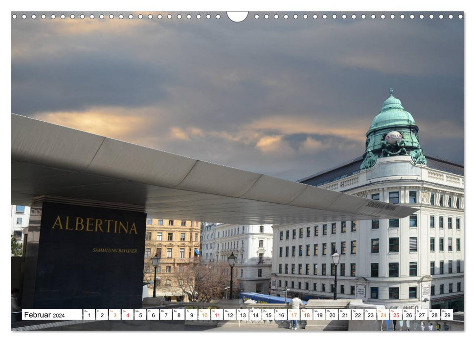 Wien, eine Hauptstadt mit Flair (CALVENDO Wandkalender 2024)