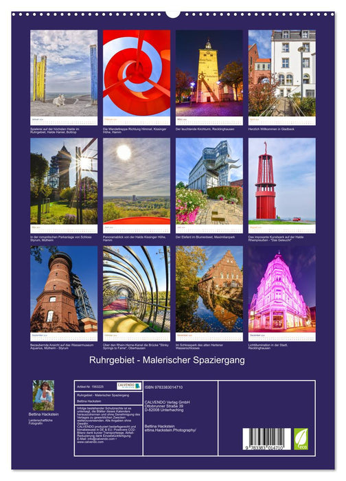 Région de la Ruhr – Promenade pittoresque (Calvendo Premium Wall Calendar 2024) 