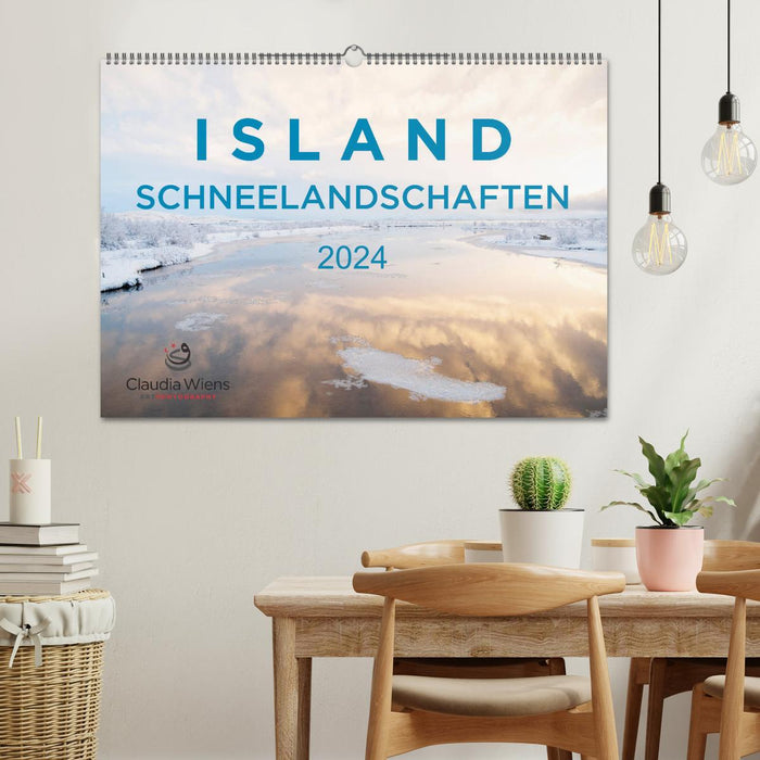 ISLAND - Schneelandschaften (CALVENDO Wandkalender 2024)
