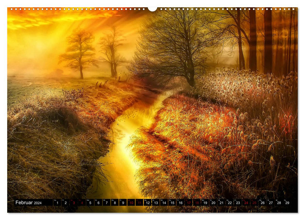 Landscapes in the light - picturesque and enchanting (CALVENDO wall calendar 2024) 