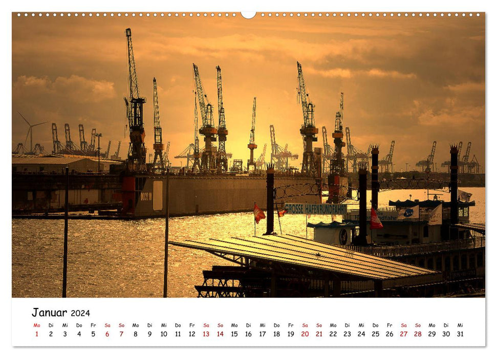 Hamburg never sleeps (CALVENDO Premium Wall Calendar 2024) 