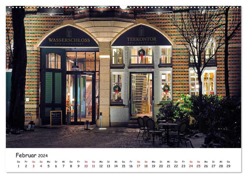 Hamburg never sleeps (CALVENDO Premium Wall Calendar 2024) 