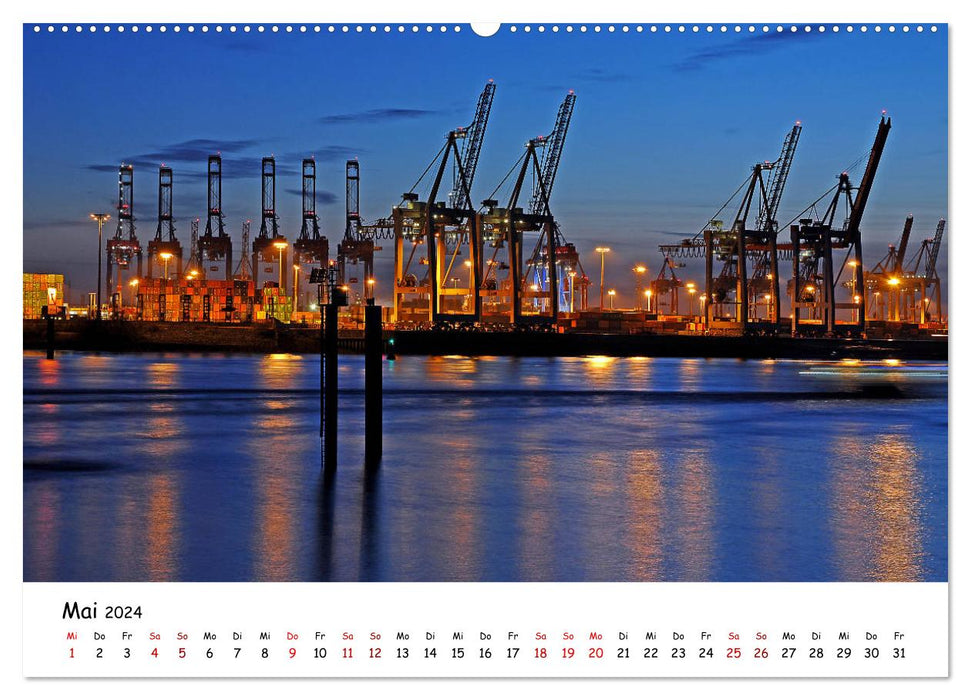 Hamburg schläft nie (CALVENDO Premium Wandkalender 2024)