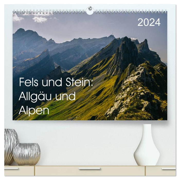 Fels und Stamm: Allgäu und Alpen (CALVENDO Premium Wandkalender 2024)