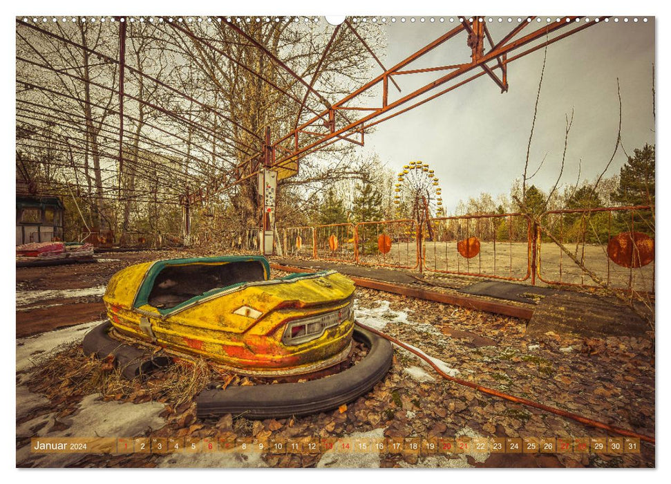 Chernobyl - The exclusion zone around the nuclear power plant (CALVENDO Premium Wall Calendar 2024) 
