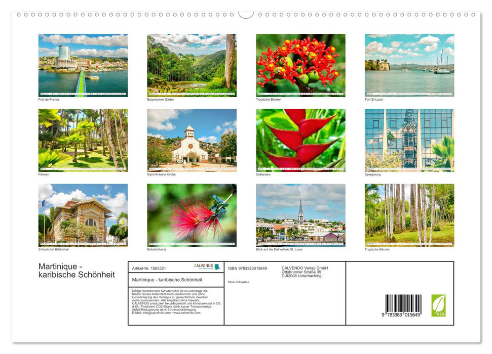 Martinique - karibische Schönheit (CALVENDO Premium Wandkalender 2024)