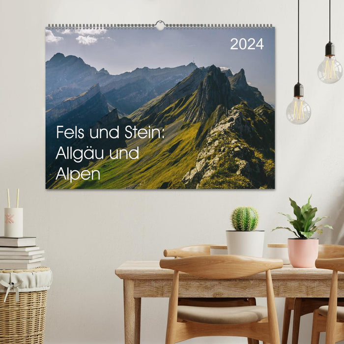 Fels und Stamm: Allgäu und Alpen (CALVENDO Wandkalender 2024)