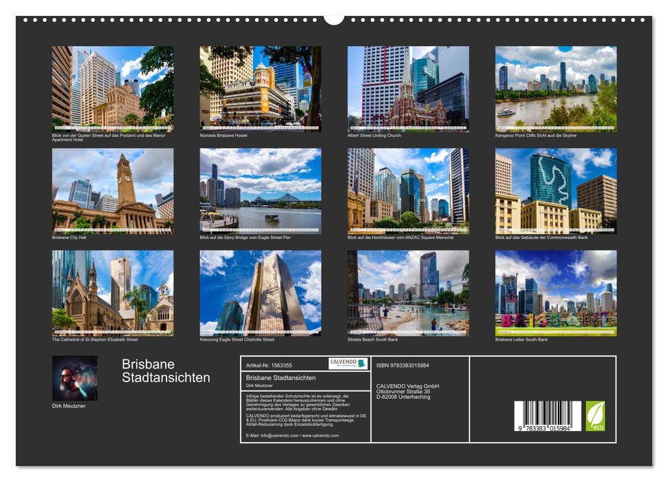 Brisbane city views (CALVENDO Premium Wall Calendar 2024) 