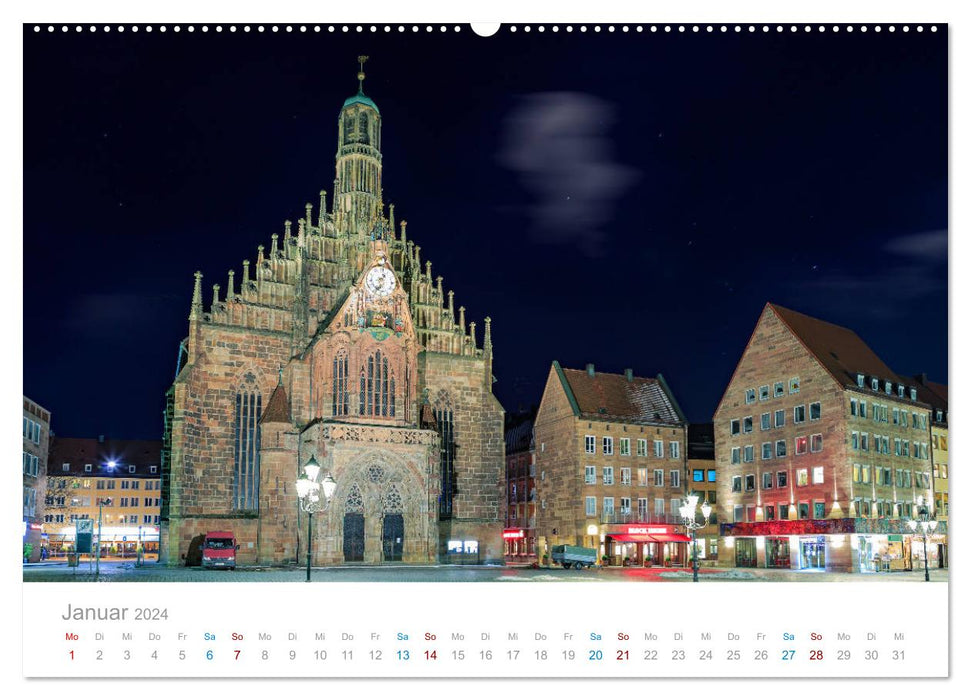 Nuremberg - City of Bridges and History (CALVENDO Premium Wall Calendar 2024) 