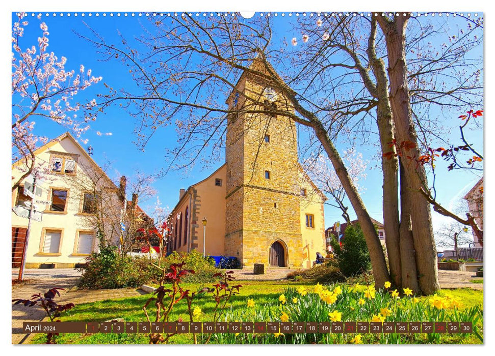 Gimmeldingen – Fête des fleurs d'amandier sur la route des vins allemande (Calvendo Premium Wall Calendar 2024) 