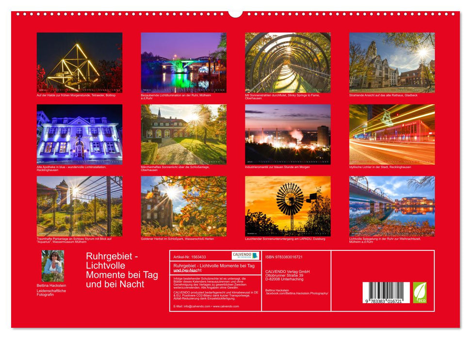 Ruhrgebiet - Lichtvolle Momente bei Tag und bei Nacht (CALVENDO Premium Wandkalender 2024)
