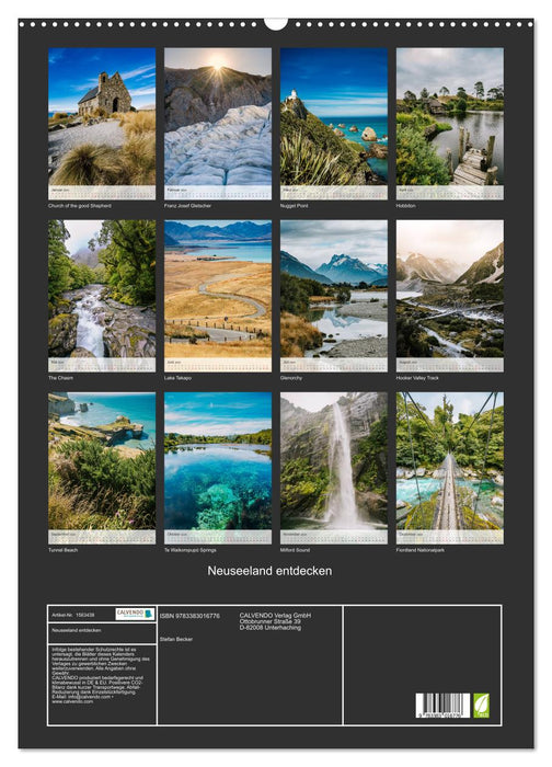 Discover New Zealand (CALVENDO wall calendar 2024) 