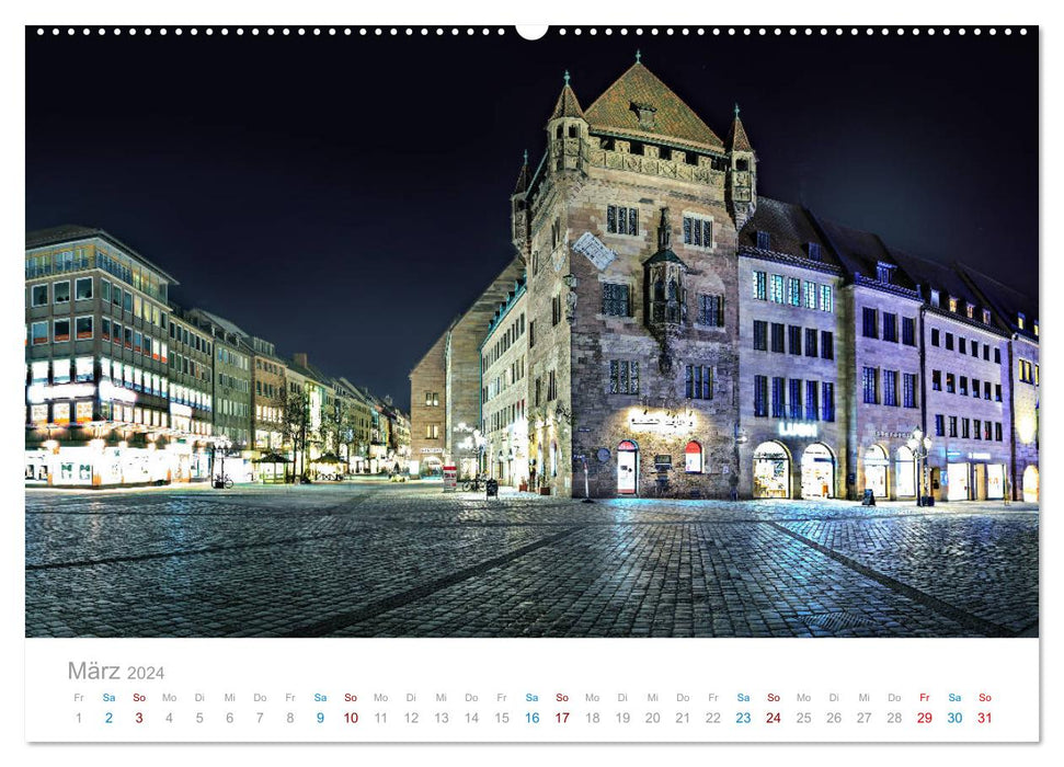 Nuremberg - City of Bridges and History (CALVENDO Wall Calendar 2024) 