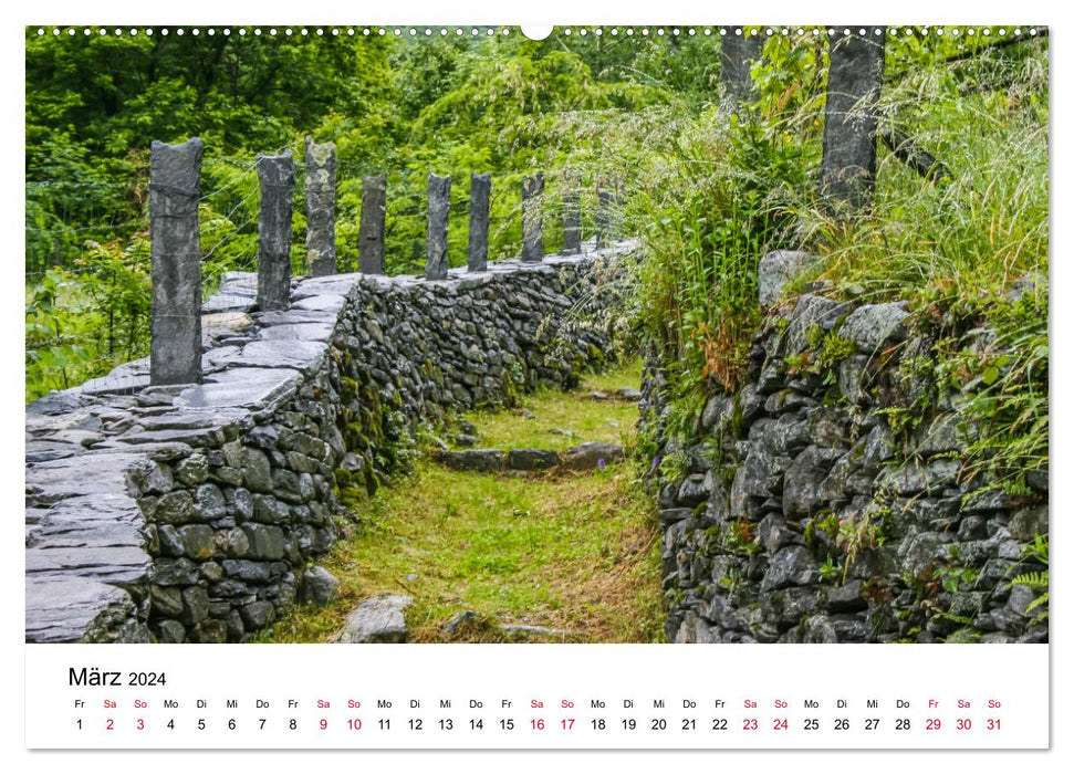 Valle Maggia - Découvrez la vallée de la Maggia au Tessin (Calendrier mural CALVENDO Premium 2024) 